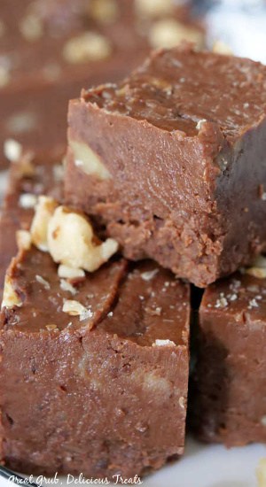 A close up photo of chocolate fudge.