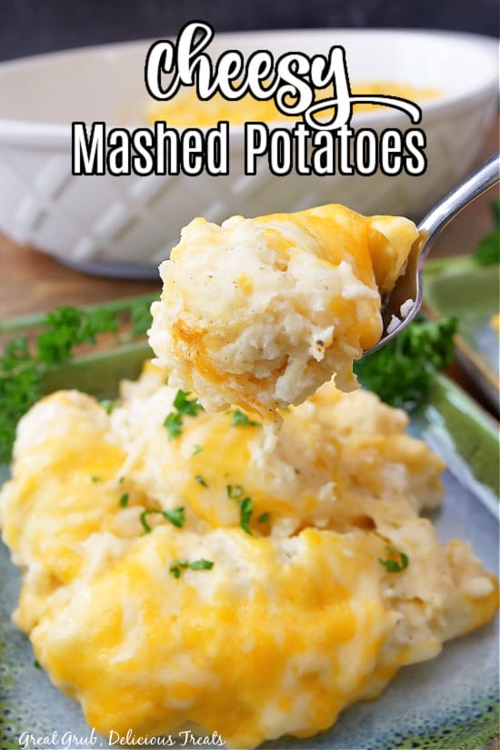 A title picture with a bite of mashed potatoes on a spoon.