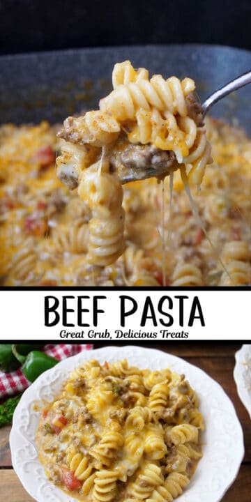 Beef Pasta (Easy One Pot Ground Beef Recipe) - Great Grub, Delicious Treats